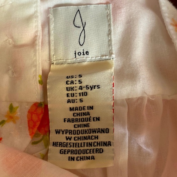 Joie Strawberries & Raspberries Fruit Dress Size 5 - Picture 7 of 8